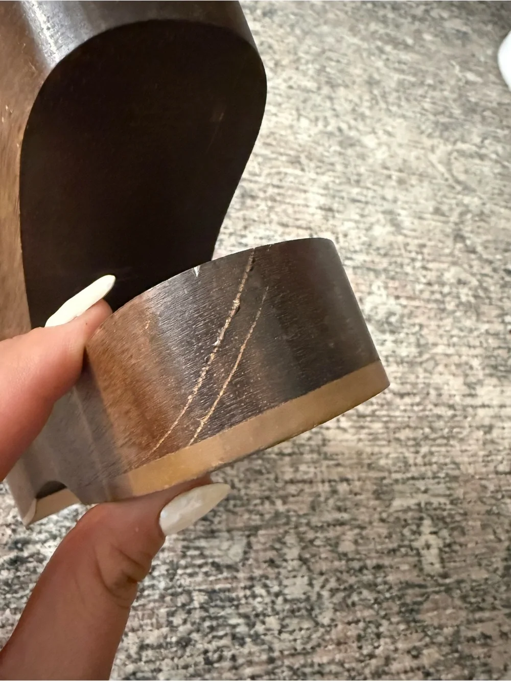 cult gaia Strappy Wood-Block Slingback Heels